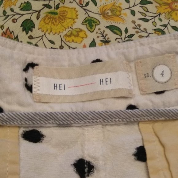 Anthro Hei Hei Black/White Embroidered Shorts - Picture 3 of 6